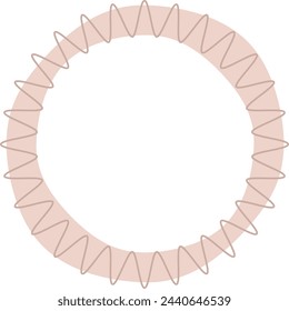 Decorative frame with wavy lines