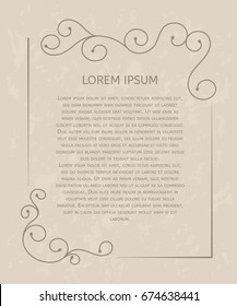  Marco decorativo. Invitación a la boda. Ilustración vectorial, lugar para texto. Decoración para cumpleaños y tarjeta de felicitación.