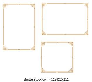 Decorative frame.A frame that gave a change in size to the same design.Good frame for a4 size paper.Certificate frame.