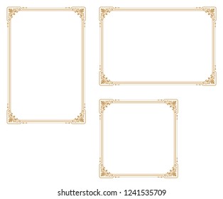 Decorative frame.A frame that gave a change in size to the same design.Good frame for a4 size paper.Certificate frame.