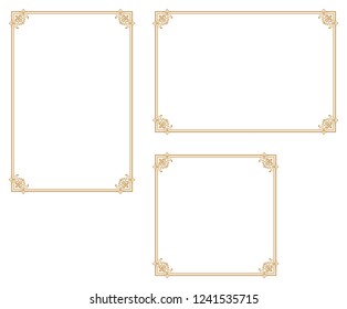 Decorative frame.A frame that gave a change in size to the same design.Good frame for a4 size paper.Certificate frame.