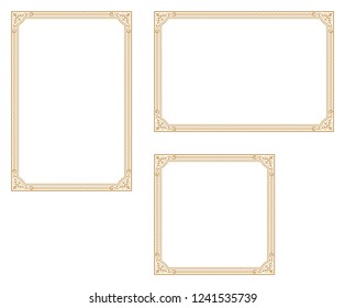 Decorative frame.A frame that gave a change in size to the same design.Good frame for a4 size paper.Certificate frame.