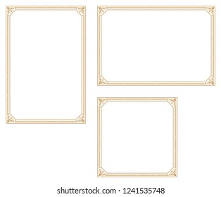 Decorative frame.A frame that gave a change in size to the same design.Good frame for a4 size paper.Certificate frame.