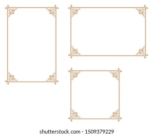 Decorative frame.A frame that gave a change in size to the same design.Good frame for a4 size paper.Certificate frame.