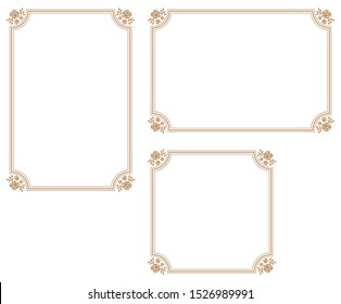 Decorative frame.A frame that gave a change in size to the same design.Good frame for a4 size paper.
Certificate frame.