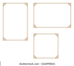 Decorative frame.A frame that gave a change in size to the same design.Good frame for a4 size paper.
Certificate frame.