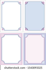 Decorative frame.A frame that gave a change in size to the same design.
Good frame for a4 size paper.Certificate frame.