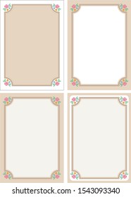 Decorative frame.A frame that gave a change in size to the same design.
Good frame for a4 size paper.Certificate frame.