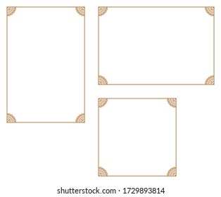 Decorative frame.A frame that gave a change in size to the same design.Good frame for a4 size paper.Certificate frame.