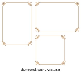 飾り罫 四角 おしゃれ のイラスト素材 画像 ベクター画像 Shutterstock