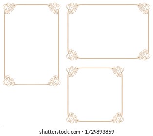 Decorative frame.A frame that gave a change in size to the same design.Good frame for a4 size paper.Certificate frame.