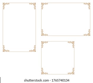 Decorative frame.A frame that gave a change in size to the same design.Good frame for a4 size paper.Certificate frame.