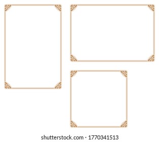 Decorative frame.A frame that gave a change in size to the same design.Good frame for a4 size paper.Certificate frame.