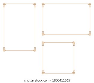 Decorative frame.A frame that gave a change in size to the same design.Good frame for a4 size paper.Certificate frame.