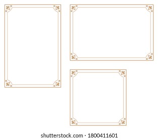 Decorative frame.A frame that gave a change in size to the same design.Good frame for a4 size paper.Certificate frame.