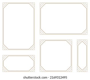 Dekorativer Rahmen.Ein Rahmen, der eine Änderung der Größe in das gleiche Design gab.Guter Rahmen für ein Papier in 4 Größen.Certificate Rahmen.