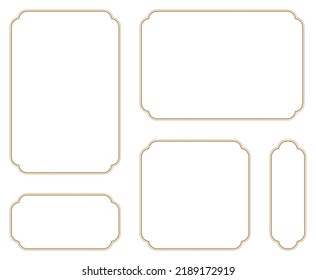 Decorative frame.A frame that gave a change in size to the same design.Good frame for a4 size paper.Certificate frame. - Shutterstock ID 2189172919