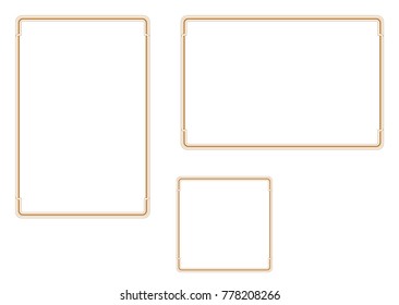 Decorative frame.A frame that gave a change in size to the same design.Good frame for A4 size paper.Certificate frame.