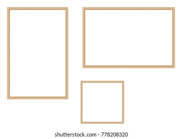Decorative frame.A frame that gave a change in size to the same design.Good frame for A4 size paper.Certificate frame.