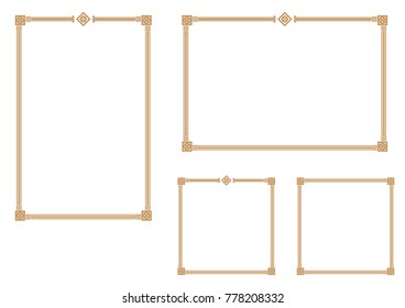 Decorative frame.A frame that gave a change in size to the same design.Good frame for A4 size paper.Certificate frame.