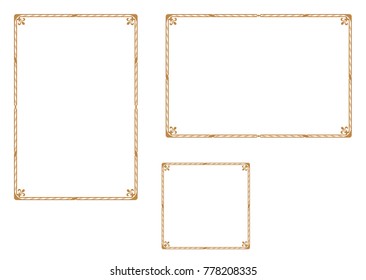 Decorative frame.A frame that gave a change in size to the same design.Good frame for A4 size paper.Certificate frame.