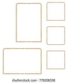 Decorative frame.A frame that gave a change in size to the same design.Good frame for A4 size paper.Certificate frame.