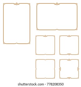 Decorative frame.A frame that gave a change in size to the same design.Good frame for A4 size paper.Certificate frame.