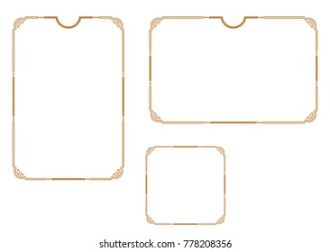 Decorative frame.A frame that gave a change in size to the same design.Good frame for A4 size paper.Certificate frame.