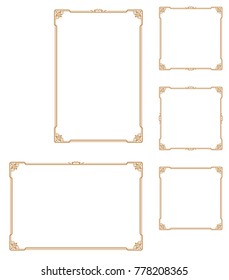 Decorative frame.A frame that gave a change in size to the same design.Good frame for A4 size paper.Certificate frame.