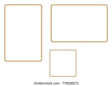 Decorative frame.A frame that gave a change in size to the same design.Good frame for A4 size paper.Certificate frame.