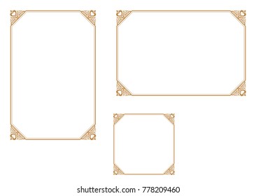 Decorative frame.A frame that gave a change in size to the same design.Good frame for a4 size paper.Certificate frame.