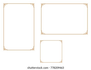 Decorative frame.A frame that gave a change in size to the same design.Good frame for a4 size paper.Certificate frame.