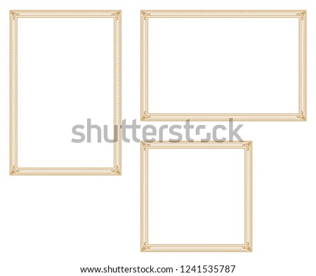 Decorative frame.A frame that gave a change in size to the same design.Good frame for a4 size paper.Certificate frame.