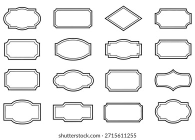 Quadros decorativos com bordas pretas bordas ornamentadas