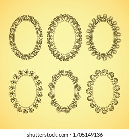 Decorative frames and borders rectangle proportions set