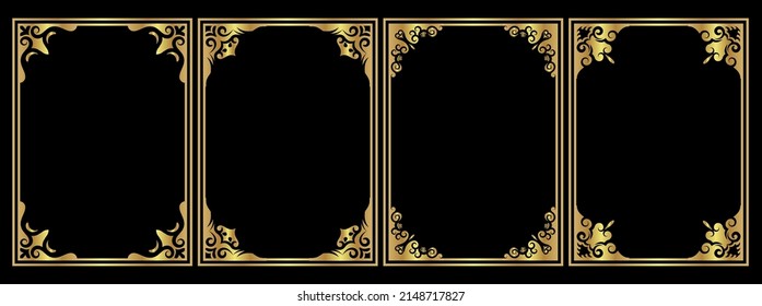 Decorative frames and borders set vector design.