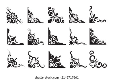 Decorative frames and borders set vector design.