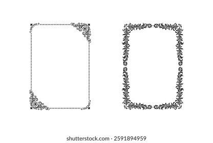 Decorative frames and borders set vector