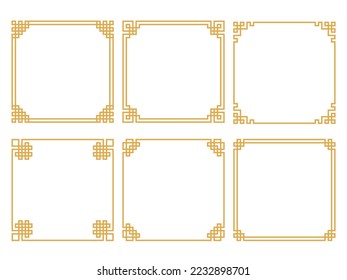 Decorative frames collection vector on white background