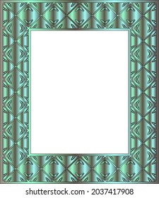 Decorative frames for design template. Elegant element for design in Eastern style, place for text. green floral border.