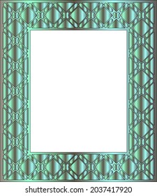 Decorative frames for design template. Elegant element for design in Eastern style, place for text. green floral border.