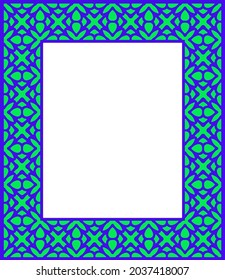 Decorative frames for design template. Elegant element for design in Eastern style, place for text. colorful floral border. 