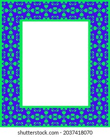 Decorative frames for design template. Elegant element for design in Eastern style, place for text. colorful floral border. 