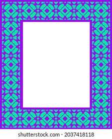 Decorative frames for design template. Elegant element for design in Eastern style, place for text. colorful floral border. 