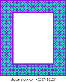Decorative frames for design template. Elegant element for design in Eastern style, place for text. colorful floral border. 