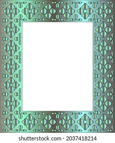 Decorative frames for design template. Elegant element for design in Eastern style, place for text. green floral border.