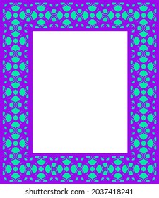 Decorative frames for design template. Elegant element for design in Eastern style, place for text. colorful floral border. 