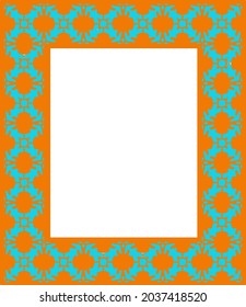 Decorative frames for design template. Elegant element for design in Eastern style, place for text. colorful floral border. 
