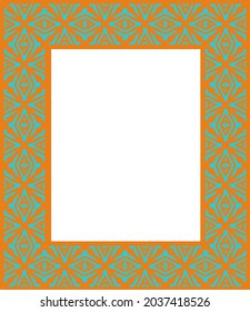 Decorative frames for design template. Elegant element for design in Eastern style, place for text. colorful floral border. 