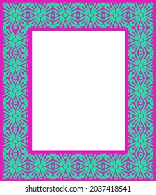 Decorative frames for design template. Elegant element for design in Eastern style, place for text. colorful floral border. 